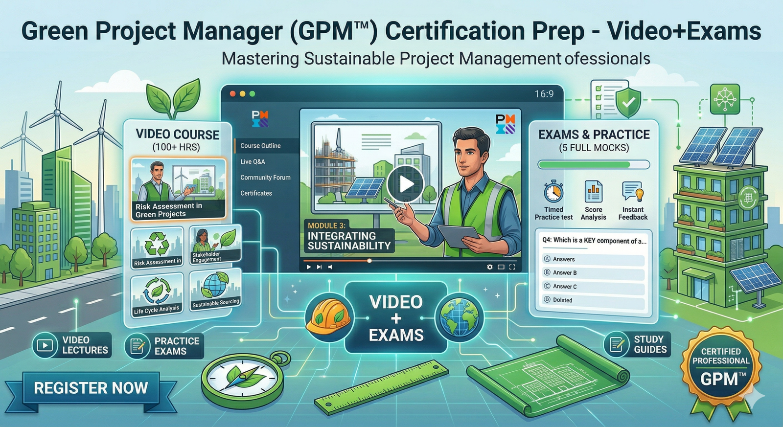 Green Project Manager (GPM™) Certification Prep- Video+Exams